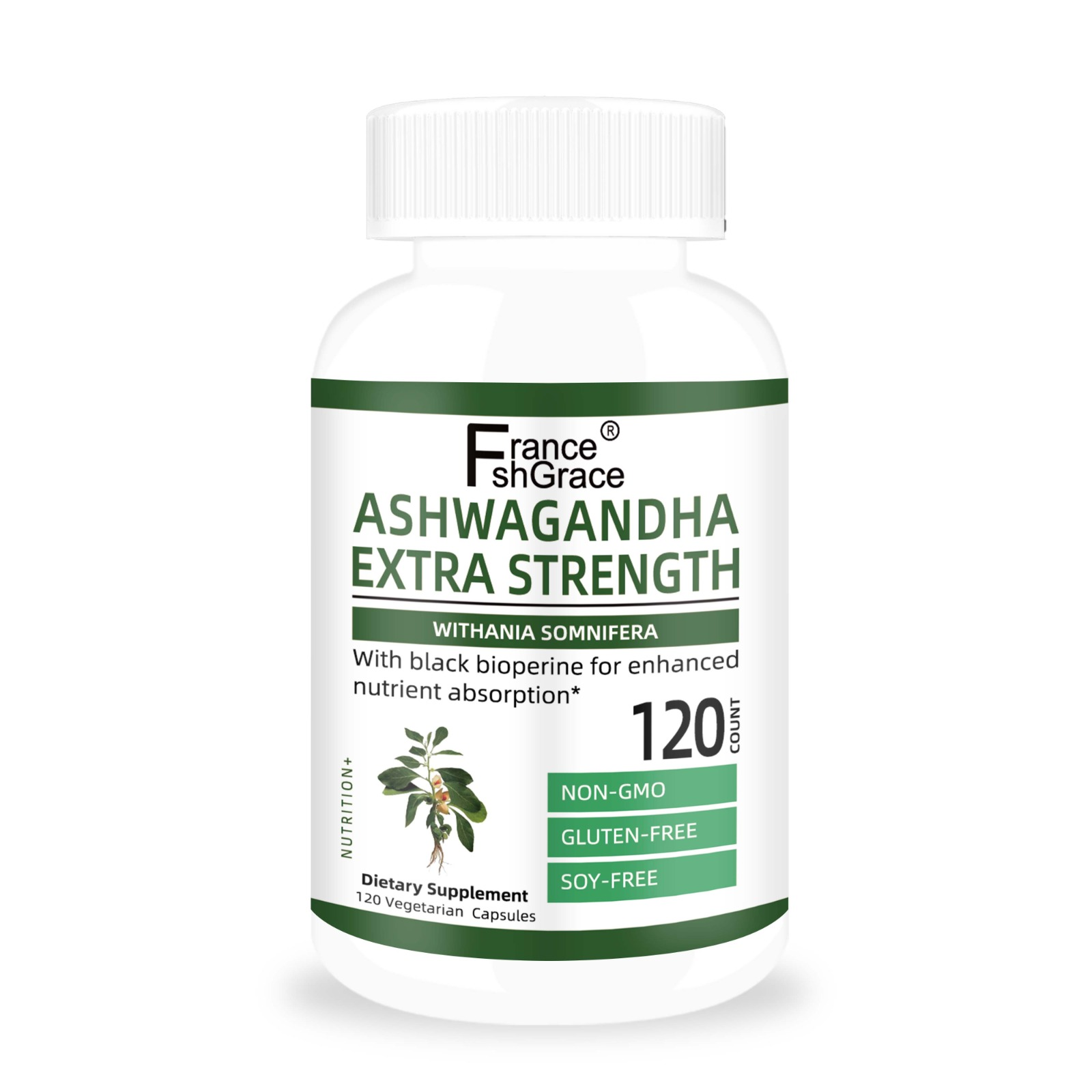 Franceshgrace FSG Ashwagandha Extra Strength 120ct — Withania Somnifera